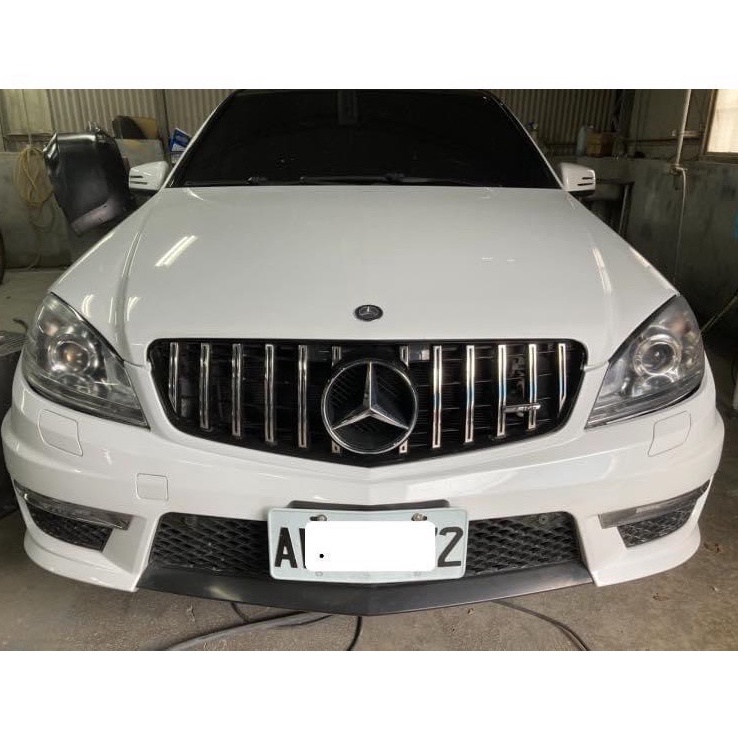 賓士 BENZ W204 S204 GT款直瀑水箱護罩 C250水箱罩 C300中網 C350水箱護罩 C200水箱罩