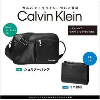 ♡Gracieux♡日本雜誌附錄 Calvin Klein 多功能 錢包 單肩包 卡夾 皮夾 短夾 零錢包斜背包 肩背包