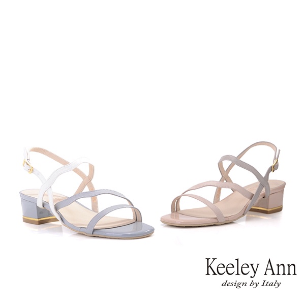 Keeley Ann 撞色波浪細條涼鞋(1324031)