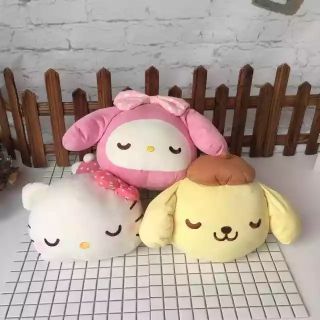 📣清倉特賣《喵頭~萌》∩My Melody 美樂蒂∩療癒系 瞇眼 閉眼 睡顏 睡覺 睡著 睡眠 趴姿 娃娃 抱枕