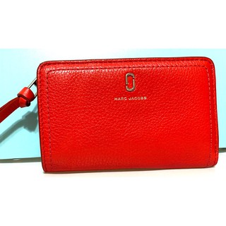 正品 二手 Marc Jacobs MJ Softshot 皮革中夾 扣式中夾 8成新