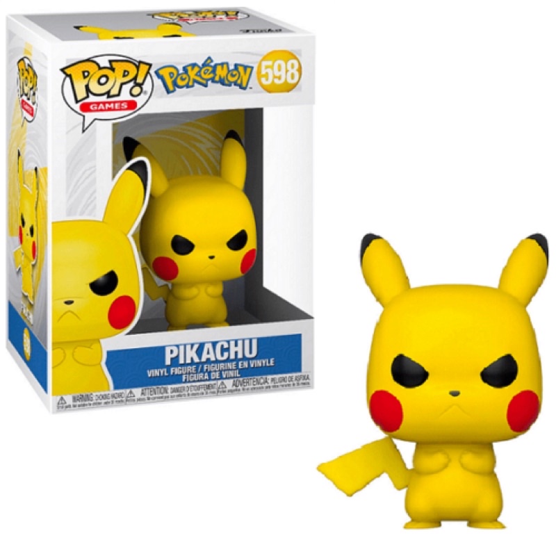 （卡司旗艦）FUNKO POP 598 寶可夢 神奇寶貝 氣噗噗的皮卡丘 閃電 Pikachu Pokémon