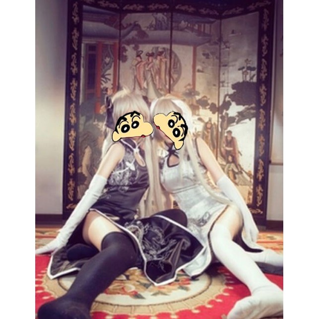 在台現貨!春日野穹cos服旗袍髮飾手套cosplay動漫服裝送髮飾+手套