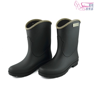 鞋鞋俱樂部 ARRIBA艾樂跑 防水系列耐磨戶外鞋 雨靴 雨鞋 女鞋 黑色 107-61525