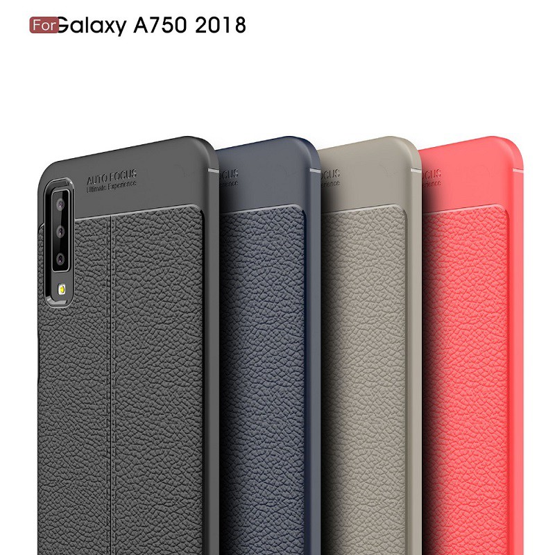 軟套【geek3c】三星 Galaxy A7 2018 A750 仿真皮紋 荔枝紋 TPU 軟套保護套 黑紅藍灰 ku