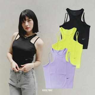 NIKE DRI FIT 黑色 萊姆綠 紫色 簍空 削肩 小勾 辣妹 吸濕排汗 背心 女款【DX6488】