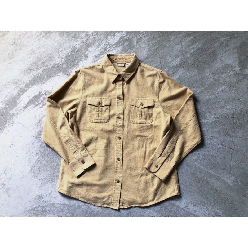 Chamois Shirt  L.L.Bean 鵝黃色厚棉麂皮絨襯衫 TOM&amp;MAO