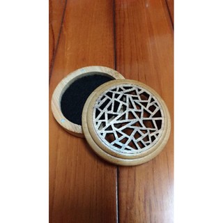 楠竹木製磁鐵款盤香座（圓形冰裂紋）