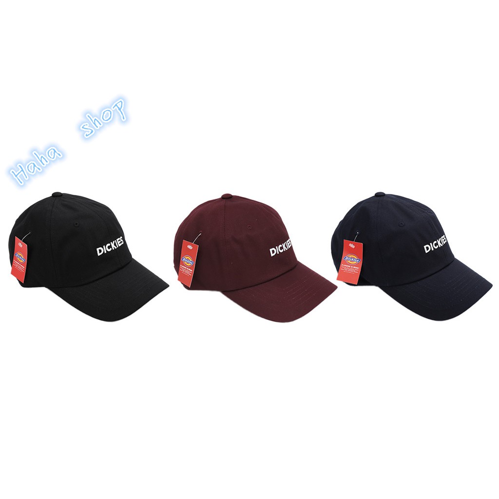 【Haha shop】Dickies Logo Cap 基本款 字體 老帽 黑 深藍 酒紅 韓國限定 可調式