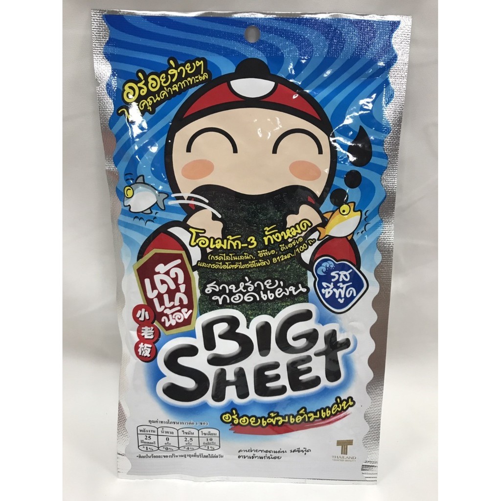 泰國小老闆Bigsheet海苔片-海鮮味/6包入