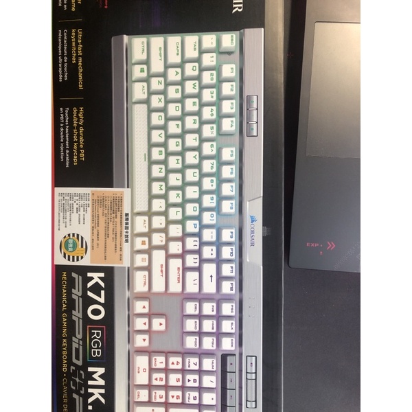 二手 海盜船 CORSAIR K70 MK2 SE RGB 銀軸 機械式鍵