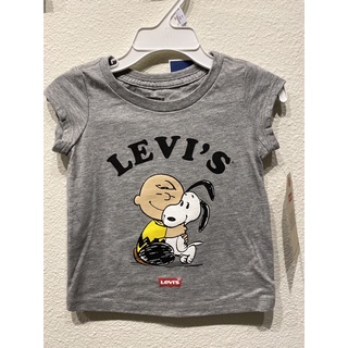 ‼️搶便宜 美國🇺🇸 Levi’s 史努比Snoopy 灰色 兒童短袖 2歲4歲 2T 4T 男童