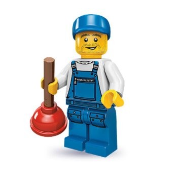 《Brick Factory》全新 現貨 樂高 LEGO 71000 第 九代 9代 馬桶 維修工 水管 水電工 Plumber 人偶