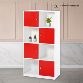 【米朵Miduo】2.8尺四門塑鋼置物櫃 展示櫃 收納櫃 防水塑鋼家具