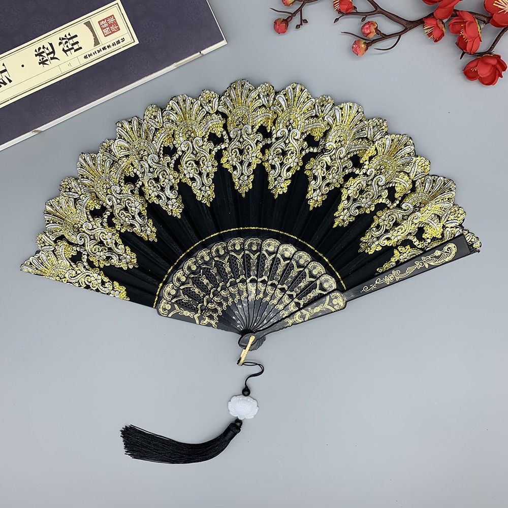 精品 單花扇子中國風扇舞蹈扇詠春扇塑料扇西班牙扇旗袍扇子 蝦皮購物