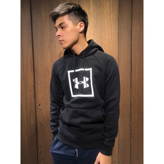 美國百分百【全新真品】 Under Armour 運動時尚 UA 帽T 連帽上衣 LOGO 男款 S/M號 Aa95