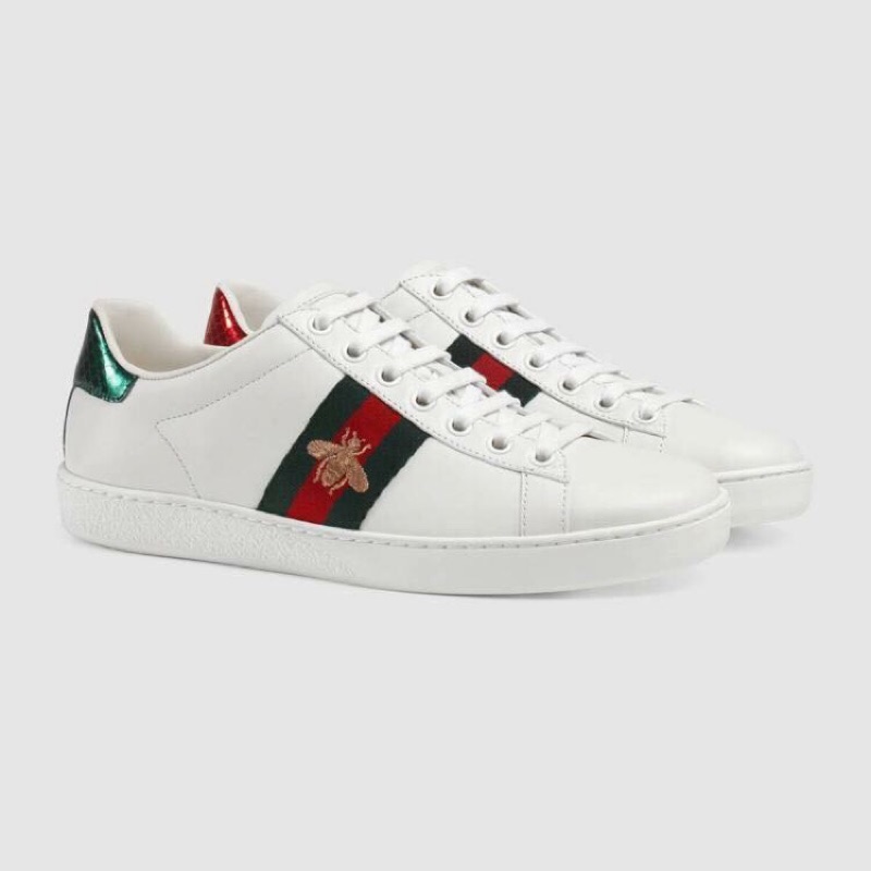 Gucci 蜜蜂小白鞋專櫃正品 蝦皮購物