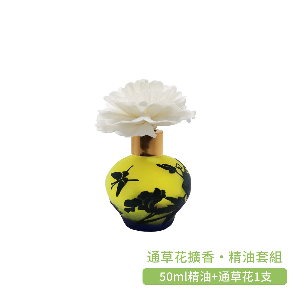 【Karoli香氛】精緻通草花擴香精油組 水竹精油50ml 造型 擴香瓶 精油 擴香 擺設 擴香空瓶