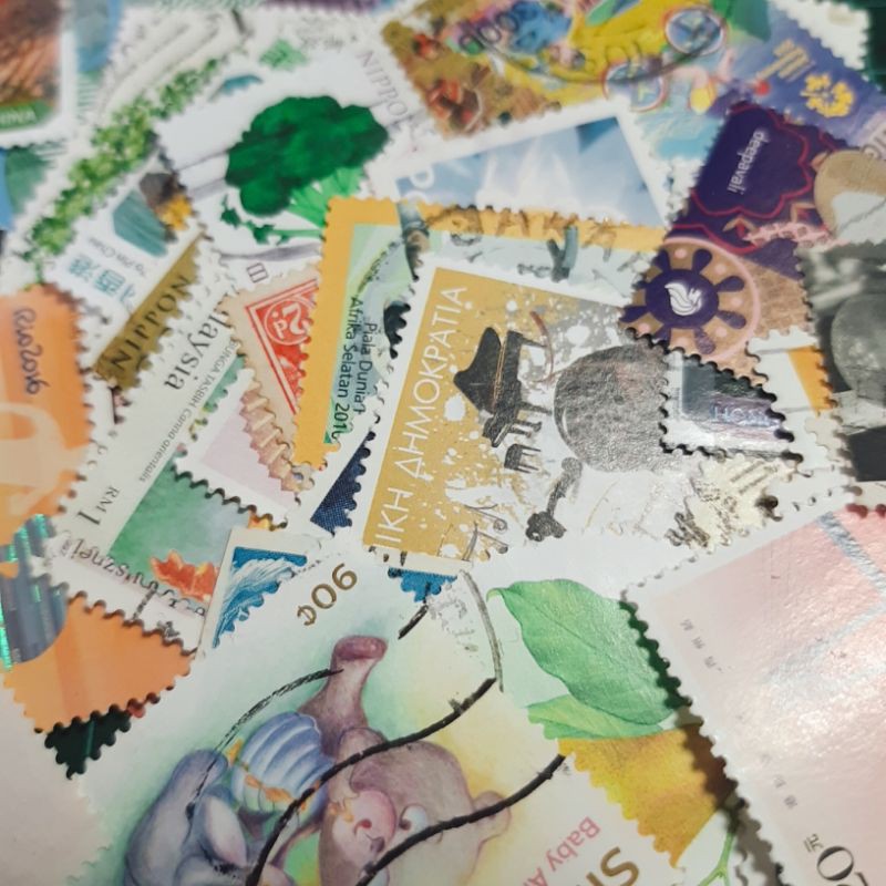 外國郵票 手帳裝飾素材 拼貼 stamp 收集郵票 集郵 日本 波蘭 美國 荷蘭 中國