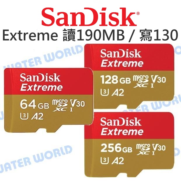 【中壢NOVA-水世界】SanDisk Micro Extreme【A2 512G 讀190 寫130MB】TF 公司貨