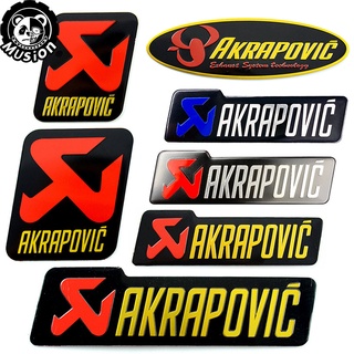 HONDA 山葉 KAWASAKI SUZUKI Akrapovic 排氣管貼紙耐熱 3D 鋁材料貼花防水摩托車消音器貼