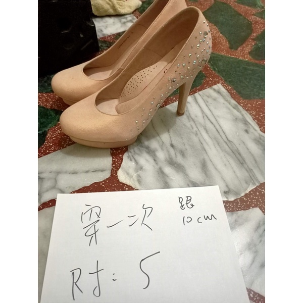 BESO女鞋，高跟鞋，新娘鞋，鑲鑽，粉色高跟鞋，12公分高