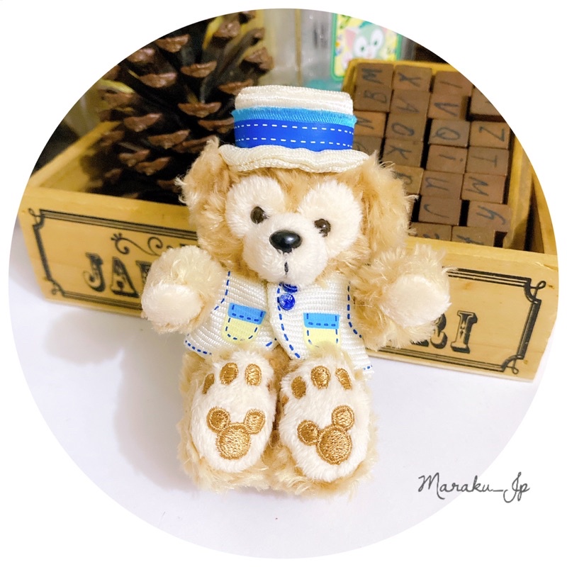 ［絕版］日本東京迪士尼 園區限定 春巡 萬聖節 Duffy熊 達菲熊 畫家貓 木乃伊 坐姿 娃娃 吊飾 鑰匙圈