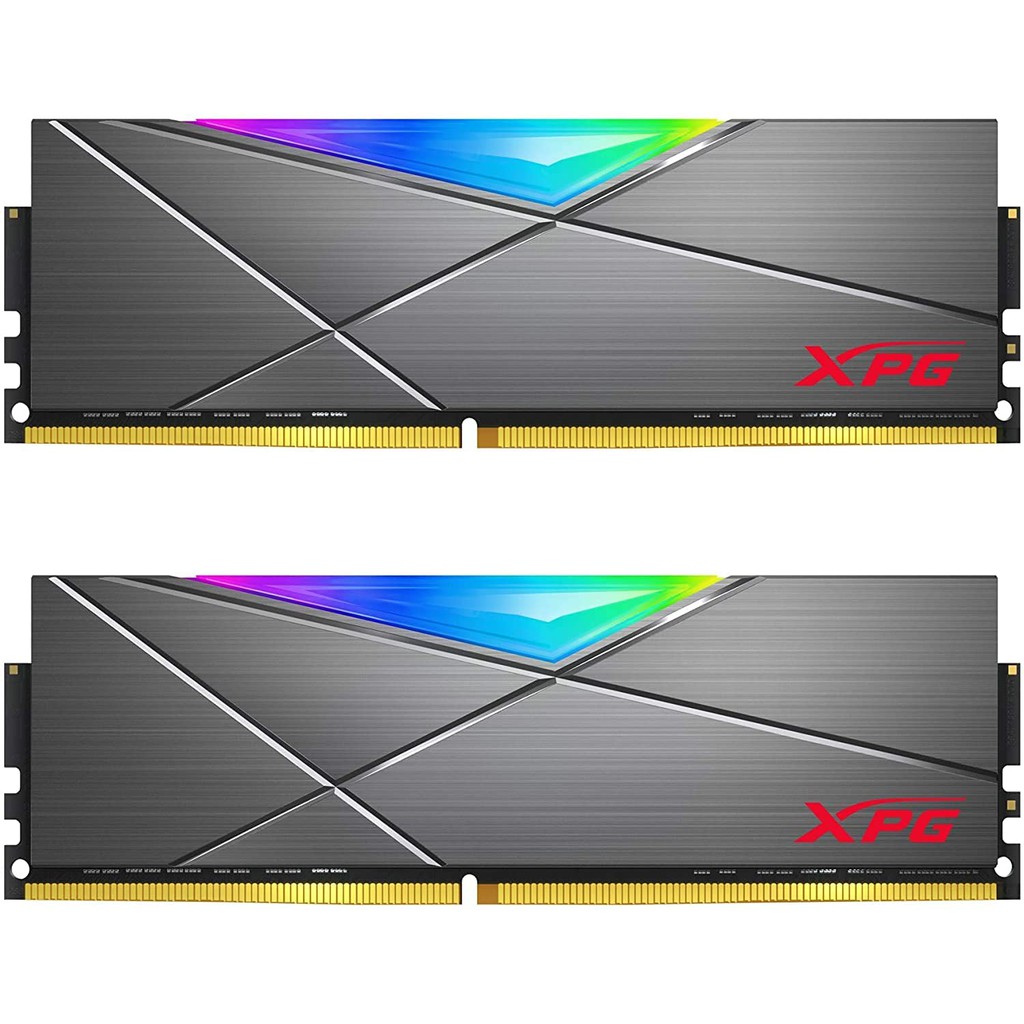 ADATA威剛 16GBx2 DDR4-3600 D50 RGB 【銀河灰】 RAM記憶體/德源電腦