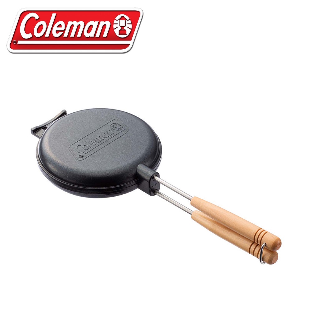 【Coleman 美國 雙平底鍋】CM-38934/鑄鐵鍋/煎鍋/平底鍋/不沾鍋/戶外野炊/可拆式炊具