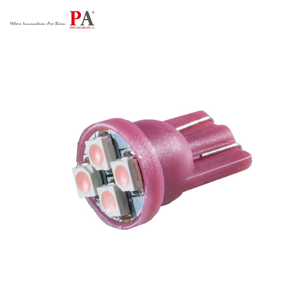 【PA LED】T10 4晶 3528 SMD LED 桃紅 粉紅光 小燈 倒車燈 儀表燈 定位燈 牌照燈 室內燈