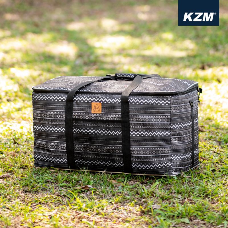 【綠色工場】KAZMI KZM 彩繪民族風裝備收納袋130L 收納箱 裝備袋(K20T3B003) 背袋 露營裝備袋