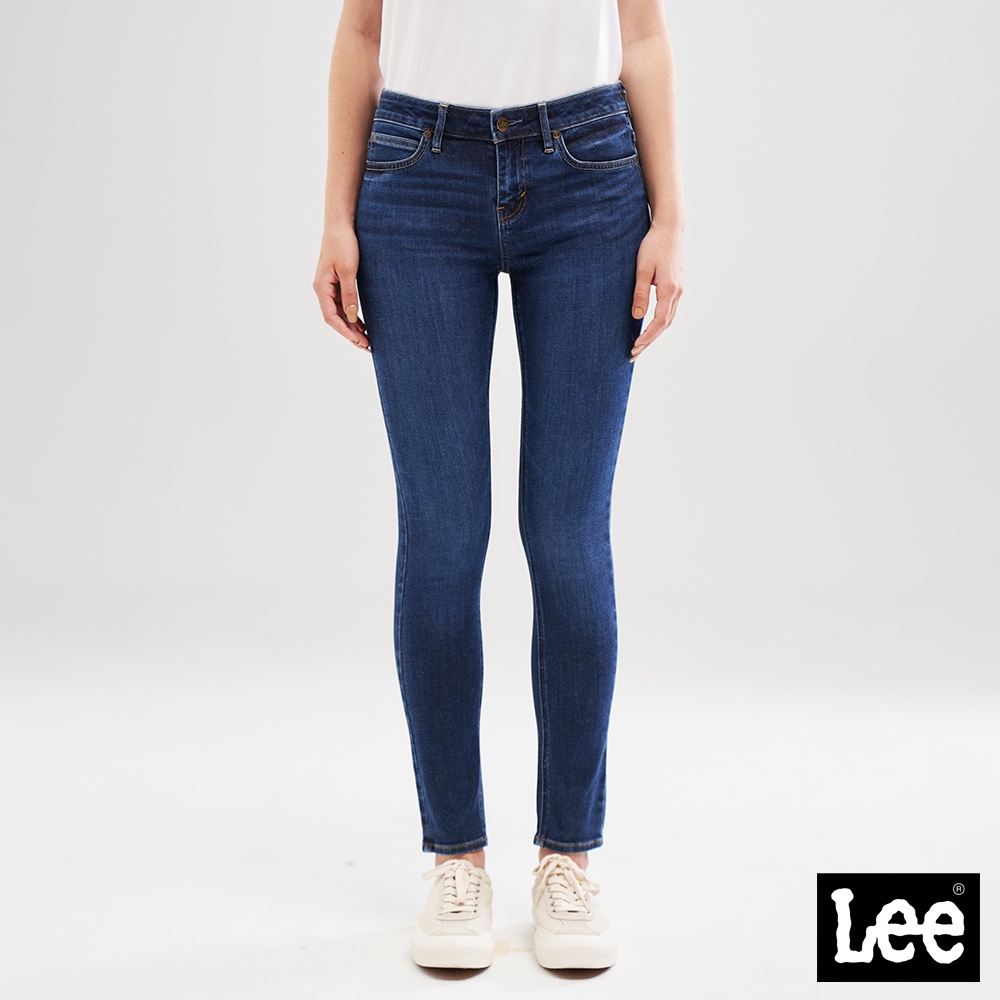 Lee 400 中腰貼身窄管牛仔褲 女 Modern 中藍洗水LL220124297
