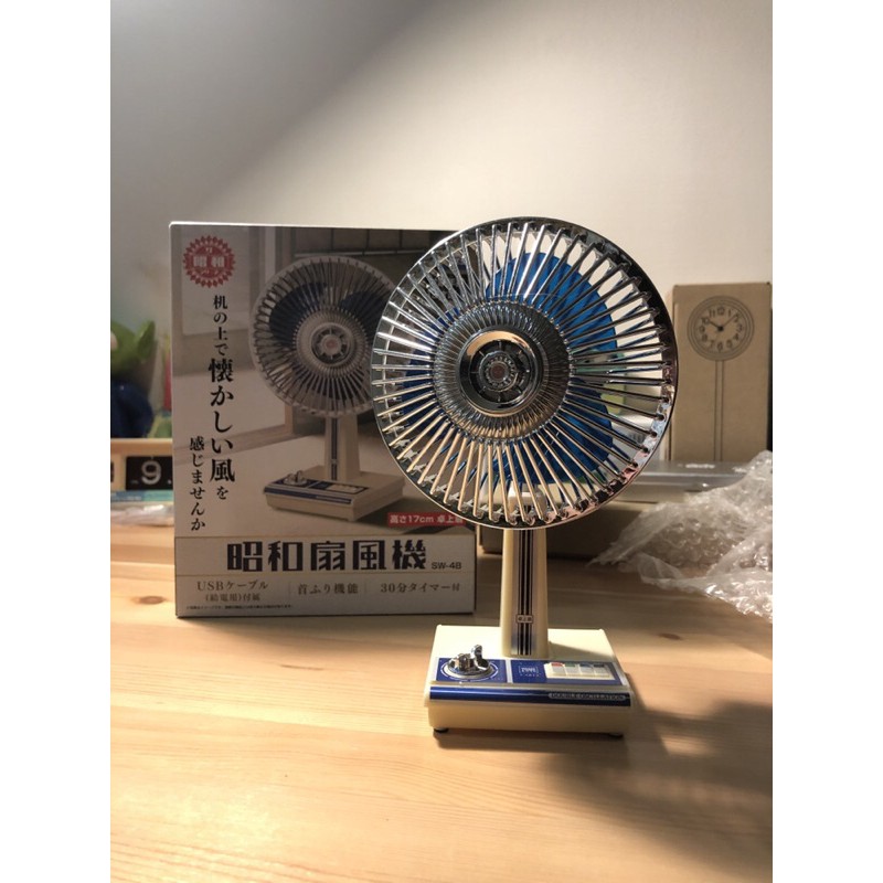 Takara Tomy 昭和扇風機日本昭和桌上電扇電風扇復古絕版藍色usb 玩具 蝦皮購物