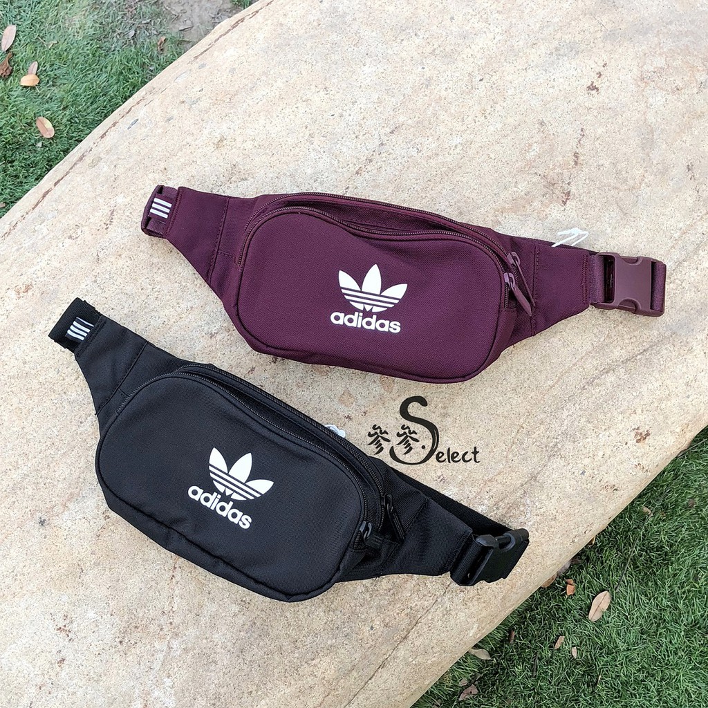 【現貨】Adidas Essential Crossbody Bag 腰包 側背包 斜背包 黑 酒紅 DV2400