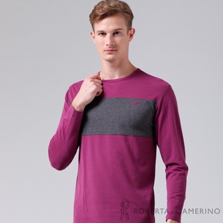 ROBERTA諾貝達 台灣製 超柔軟 禦寒保暖 長袖POLO棉衫 深紫