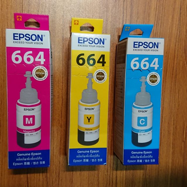Epson T674原廠墨水匣（T664200,T664300,T664400)