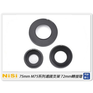 預訂~NISI 耐司 75mm M75系列 濾鏡支架 轉接環 72mm(72,公司貨)