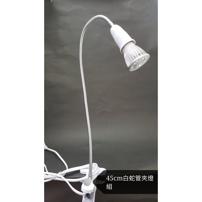 💡光之選照明💡蛇管夾燈組(附開關)+5W LED投射燈泡～烤漆金屬夾