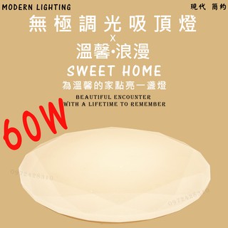 星星照明 LED 60W 星鑽/星點吸頂燈 無極調光 遙控調光 PMMA星點燈罩 鑽石切面