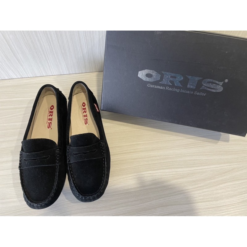業餘自售～全新 ORIS 黑色 超舒適 超好穿 荳荳鞋 麂皮鞋面休閒鞋 懶人鞋 &lt;&lt;36 / 23號僅此一雙!!&gt;&gt;