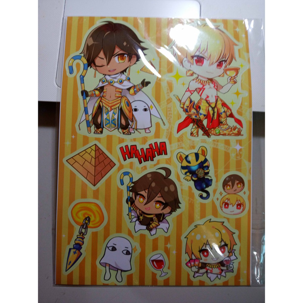 全新現貨 Fate Fgo 貼紙金閃閃吉爾伽美什拉二 蝦皮購物