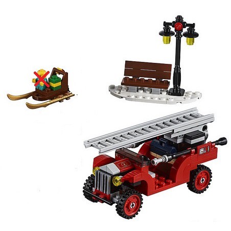 ［想樂］『拆賣』全新 樂高 Lego 10263 復古消防車 不含人偶及其配件 拆盒場景