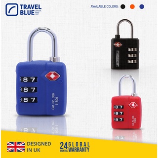 【Travel Blue 藍旅 】TSA美國海關密碼鎖 行李箱鎖 旅行配件 海關鎖 三色任選(全球保固24個月)