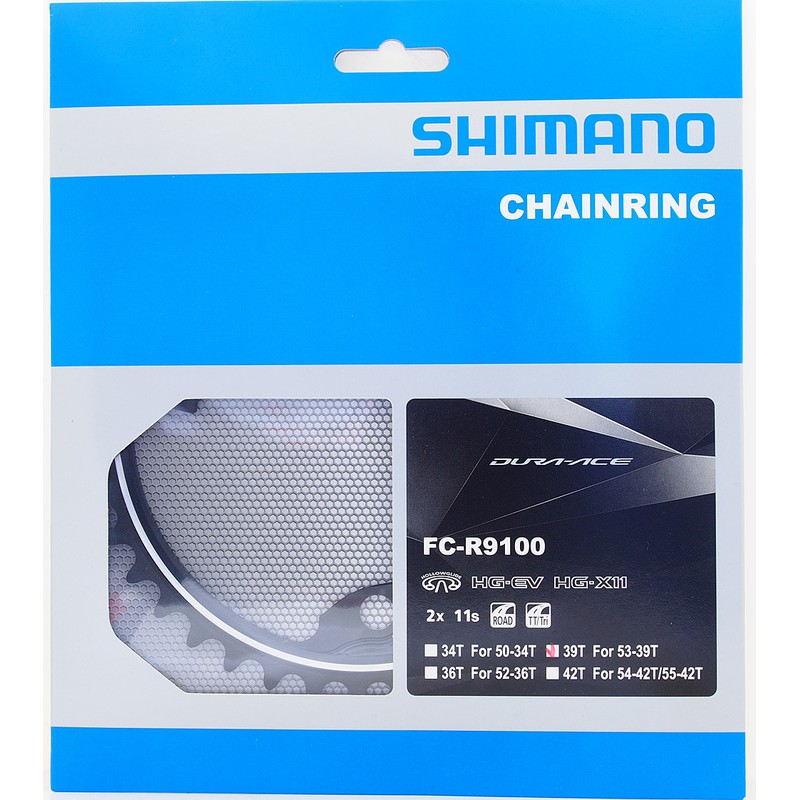 SHIMANO Dura-Ace FC-R9100 2x11速大齒盤39T修補齒片 搭配53T使用