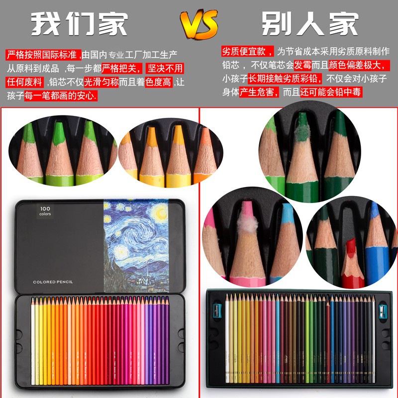 180色彩色鉛筆油性彩鉛可擦1色100色水溶性款繪畫套裝專業兒童畫筆手繪畫畫用品初學者72小學生用涂色筆 蝦皮購物