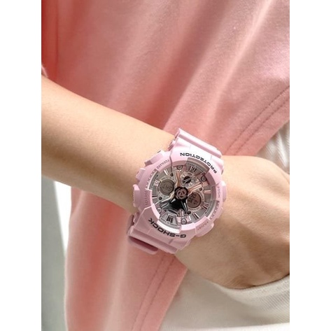 日本 カシオG-SHOCK モデル Sシリーズ GMA-S120NP-4A #甜美龐克雙顯手錶 粉紅