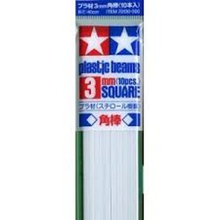 (大鳥叔叔模型)TAMIYA 田宮工作樂70130角棒 改造棒3mm白色10入長40CM