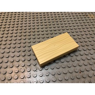【點點小豆】lego 樂高積木 DUPLO 得寶 零件 2x4 土黃色 木紋 地板 平面 磚片 1 個 如圖！