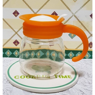 花茶壺 咖啡壺 水果茶壺 透明玻璃壺 個人獨享 橘色