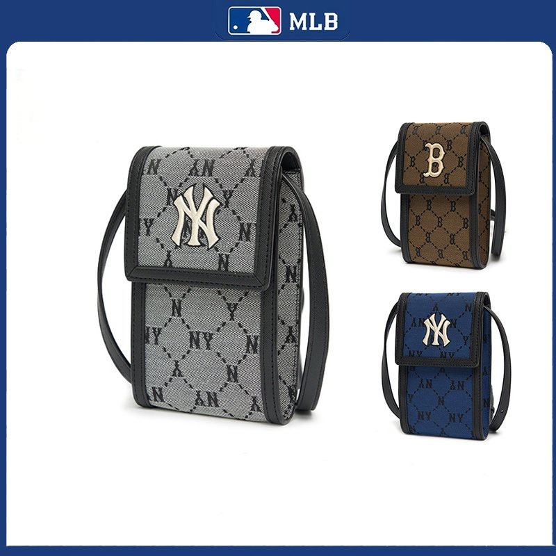 [標準 1:1] 交叉包 MLB Monogram 鑽石提花紐約洋基隊灰色 3ACRH011N-50GRS - 商品